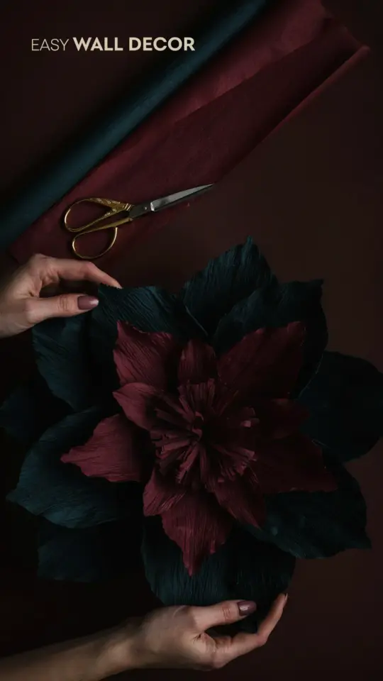 DIY Giant Paper Flower Wall Decor | Step-by-Step Tutorial for Beginners | Easy Backdrop for Parties