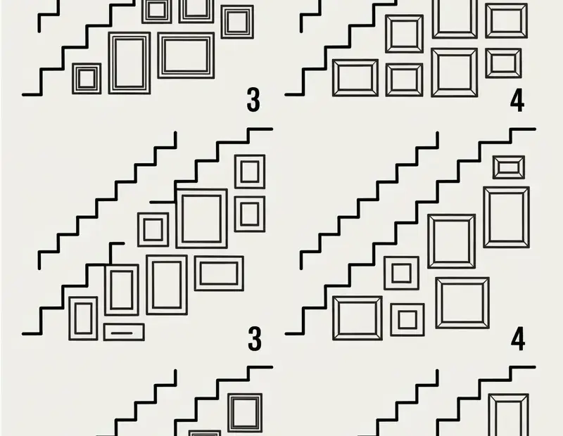 Avoid this common staircase gallery wall mistake with 8 layout ideas