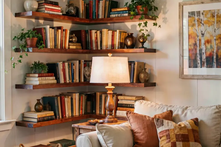 Budget Gallery Wall with Floating Shelves | Cozy Neutral Living Room
