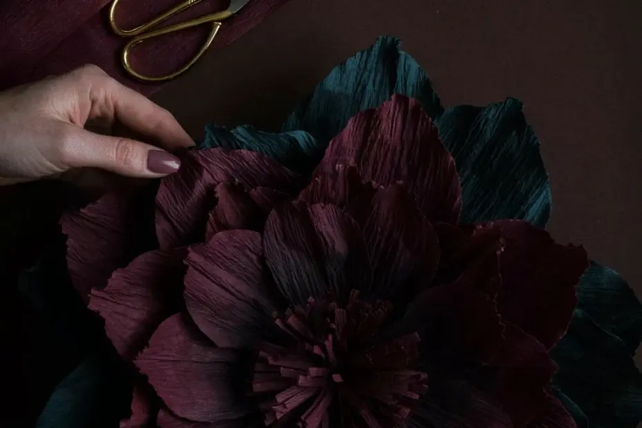 DIY Giant Paper Flower Wall Decor: Before & After of a Simple to Stunning Backdrop