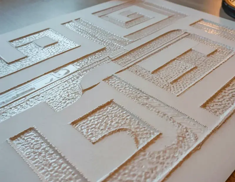 White Textured Wall Art DIY - Easy Stencil Project for a Fresh Season
