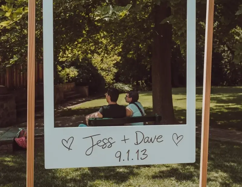 DIY Outdoor Photo Frame for Wedding or Anniversary | Garden Sign Idea
